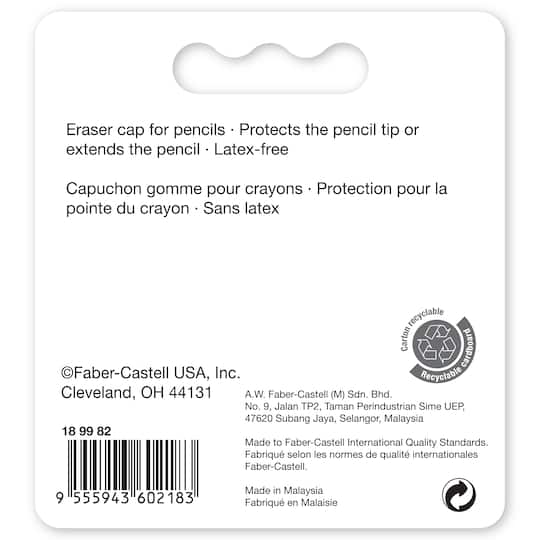 Faber-Castell® Grip Eraser Caps, 2ct.